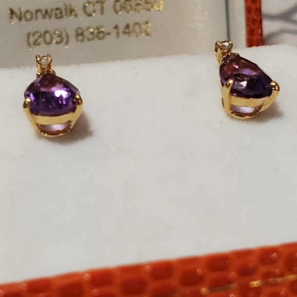 Amythest Earrings - Picture 4 of 6